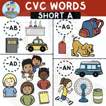 Preview of CVC Short Vowel A Clipart by Creative Adventurers Club