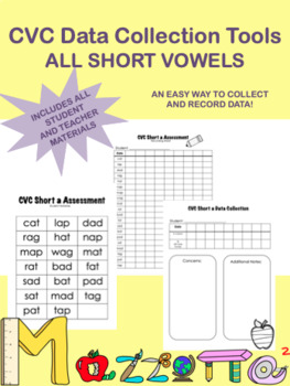 Preview of CVC Short Vowel Assessment and Data Collection Tools