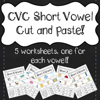 Preview of CVC Short Vowel Cut and Paste!