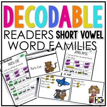 Preview of CVC Short Vowel Decodable Readers | Phonics, Fluency, Reading Comprehension
