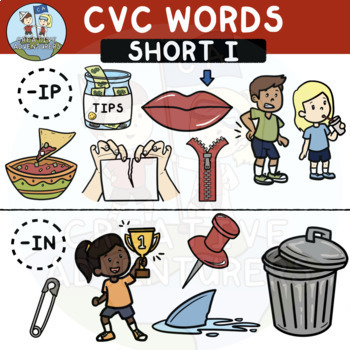 Preview of CVC Short Vowel I Clipart by Creative Adventurers Club