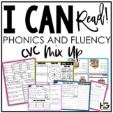 CVC Short Vowel Mix Up Phonics, Fluency, Reading Comprehen