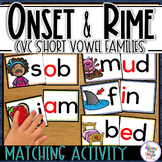 Onset & Rime - Short Vowel CVC Word Family - Match & Blend