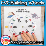 CVC Short Vowels Word Building Wheels | Word Family Center