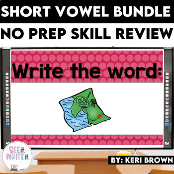 Preview of Interactive Decoding CVC Word Practice Activities for Short Vowel Review Games