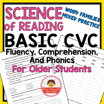Preview of CVC Short Vowels for Older Students: Reading Comprehension and Fluency