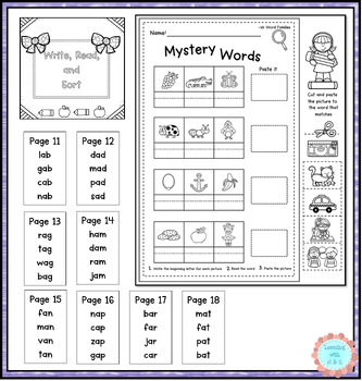 Short a, Beginning Letter Sounds, Word Activity, Blend and Identify the ...