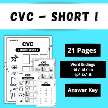 Preview of CVC - "Short i" Phonics Activity Worksheet [No Prep]