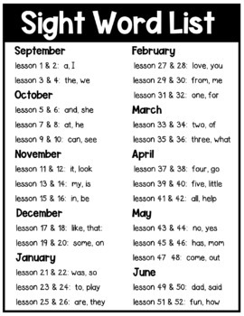 CVC/Sight Word Kindergarten Program (year long & differentiated