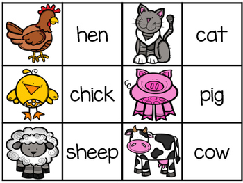 CVC & Sight Word Review - Farm Animals by Learning Labs and Lattes