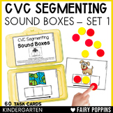 Segmenting CVC Words Task Cards - Sound Boxes, Phonologica