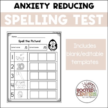 Preview of CVC Spell the Picture Spelling Tests INCLUDES SPELLING TEST TEMPLATES!
