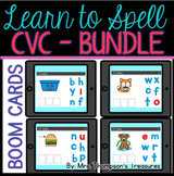 CVC Spelling Bundle BOOM CARDS - Distance Learning