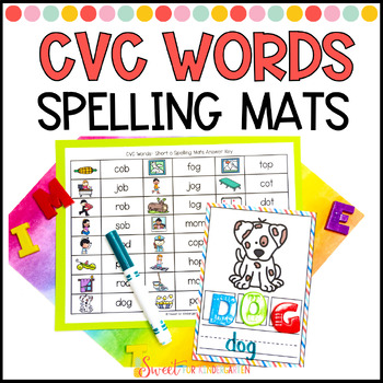 Preview of CVC Words Phonics Word Building and Spelling Activity Cards | Spelling Center