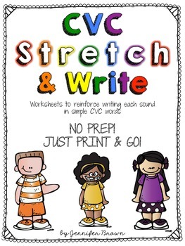 Preview of CVC Stretch and Write Worksheets