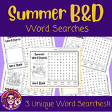 B&D Summer Word Searches | End of Year Activities