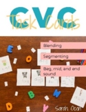 CVC Task Cards for short vowel sound (A, E, I, O, U)