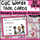 CVC Task Cards | Pictures and Words | Vowel E