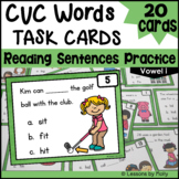 CVC Task Cards | Pictures and Words | Vowel I