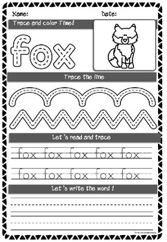 tracing worksheets for kindergarten teaching resources tpt