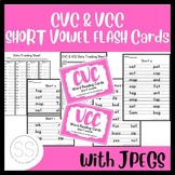 CVC & VCC (Short Vowel) Word Reading Cards, Word lists & D