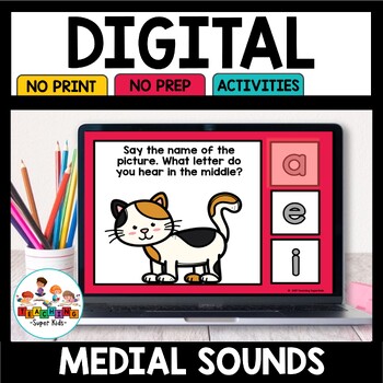 Preview of CVC Vowel Sounds Digital Activities for Google Classroom™