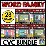BLENDING & SEGMENTING CVC WORD FAMILY LIST PRACTICE GAMES 