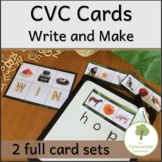 CVC WORDS Blending, Make and Write Photo Cards Activity