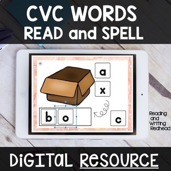 Preview of CVC WORDS READ AND SPELL Google™ Drive | Paperless