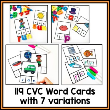 CVC Word Activities Bundle | CVC Centers by Lucy Jane Loves Learning