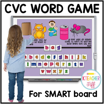 Preview of CVC Word Activities for SMARTboard