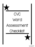 CVC Word Assessment & Checklist