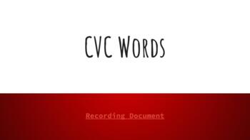 Preview of CVC Word Assessment and Recording Sheet