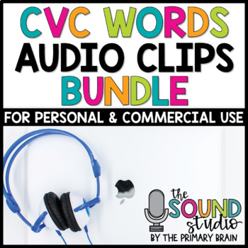 Preview of CVC Word Audio Clips - Sound Files for Digital Resources BUNDLE