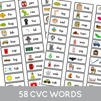 CVC Words BINGO Game by Sarah Chesworth | TPT