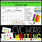 CVC Word Blending and Writing Sentences Activity