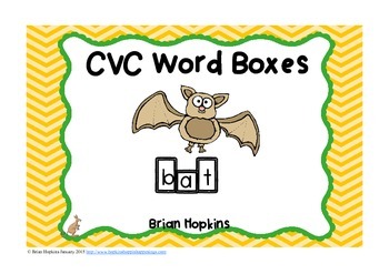 Preview of CVC Word Boxes - Phonics Literacy Center