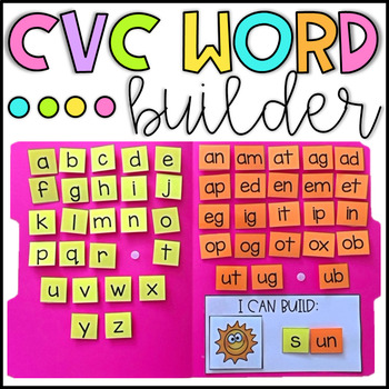 Preview of CVC Word Builder Activity - Word Families
