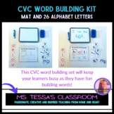 CVC Word Building Kit (Mat and Lowercase Alphabet Cards)