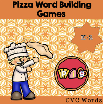 Preview of CVC Word Building Pizza Differentiated Games and Activities