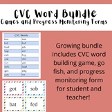 CVC Word Bundle! Games, activities, AND progress monitorin