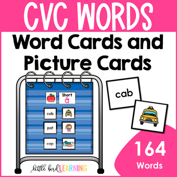 CVC Word Cards and Picture Cards Set by Little Bird Learning | TpT