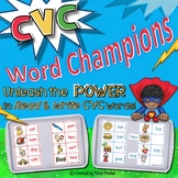 CVC Word Champions:  Activities, Pocket Chart, Literacy Ce