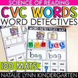 CVC Word Detectives No Prep Science of Reading Literacy Centers