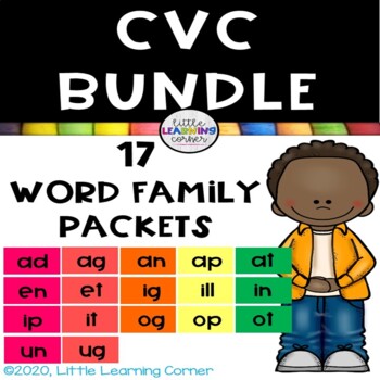 Preview of CVC BUNDLE ~  Word Families  ~ Short vowels