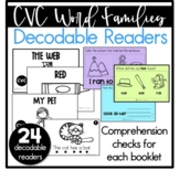 CVC Word Families Decodable Readers with Comprehension Checks