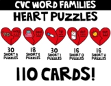CVC Word Families Heart Puzzles