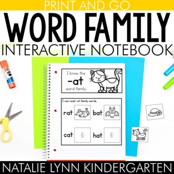 Preview of CVC Word Families Phonics Interactive Notebook