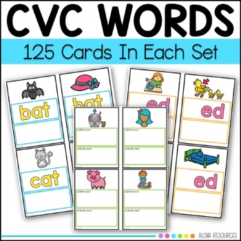 CVC Word Families Read Write and Build Centers for Word Work by Aloha ...