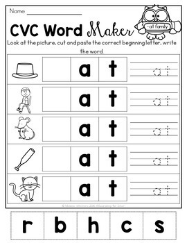 CVC Word Families Word Maker by Searching For Silver | TpT